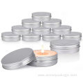 Rust proof metal tin 100g for candle jars